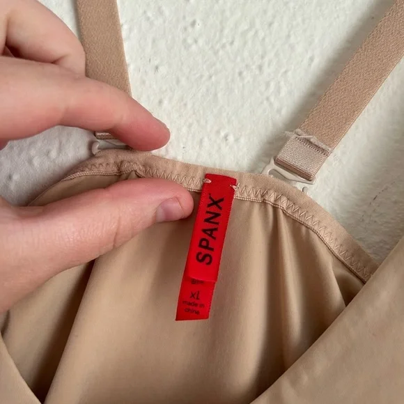 SPANX Slimplicity Nude Open Bust Tank Shapewear Smart Grip XL - Picture 2 of 7